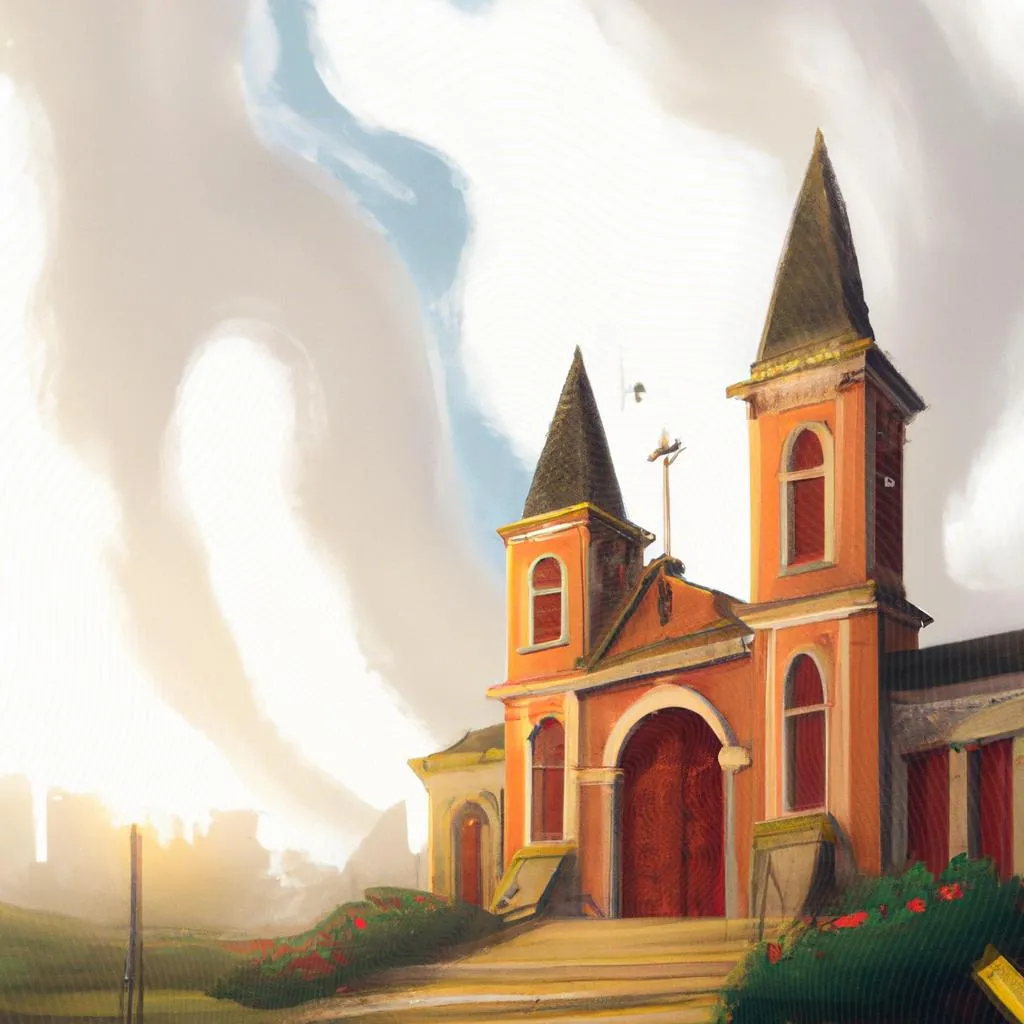 uma ilustração realista de igreja matriz espirito santo do pinhal