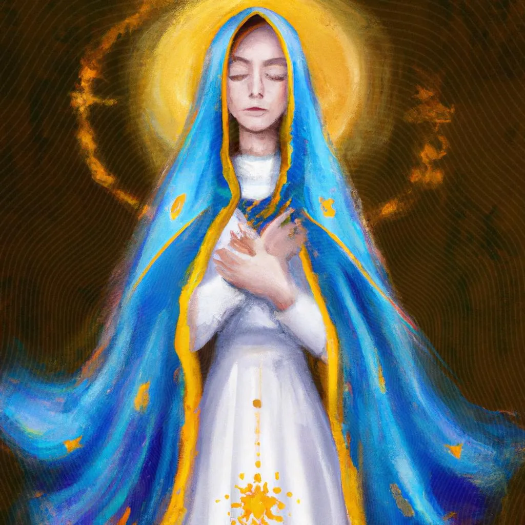 uma imagem impressionista de imaculada do espirito santo