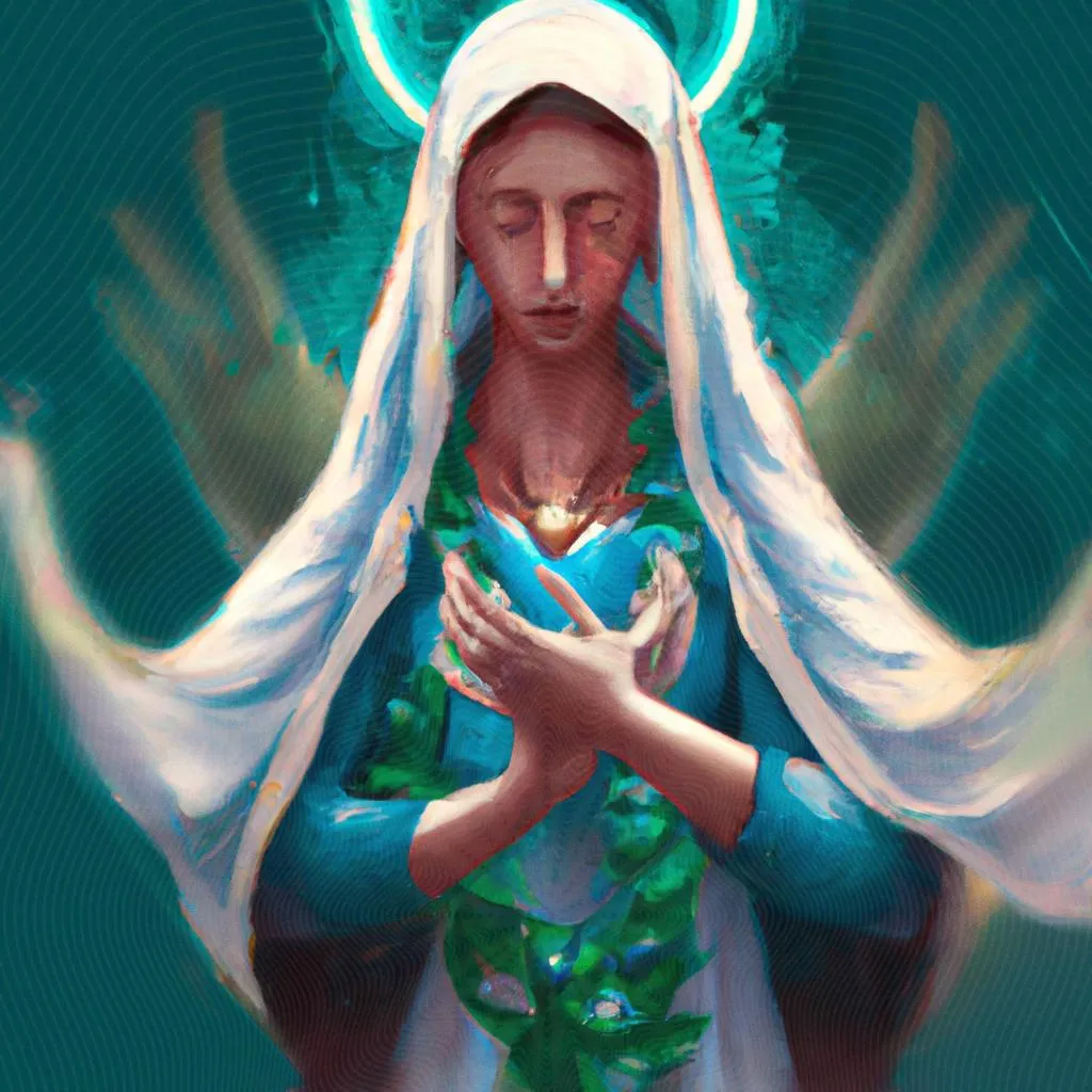 uma figura artística de imaculada do espirito santo