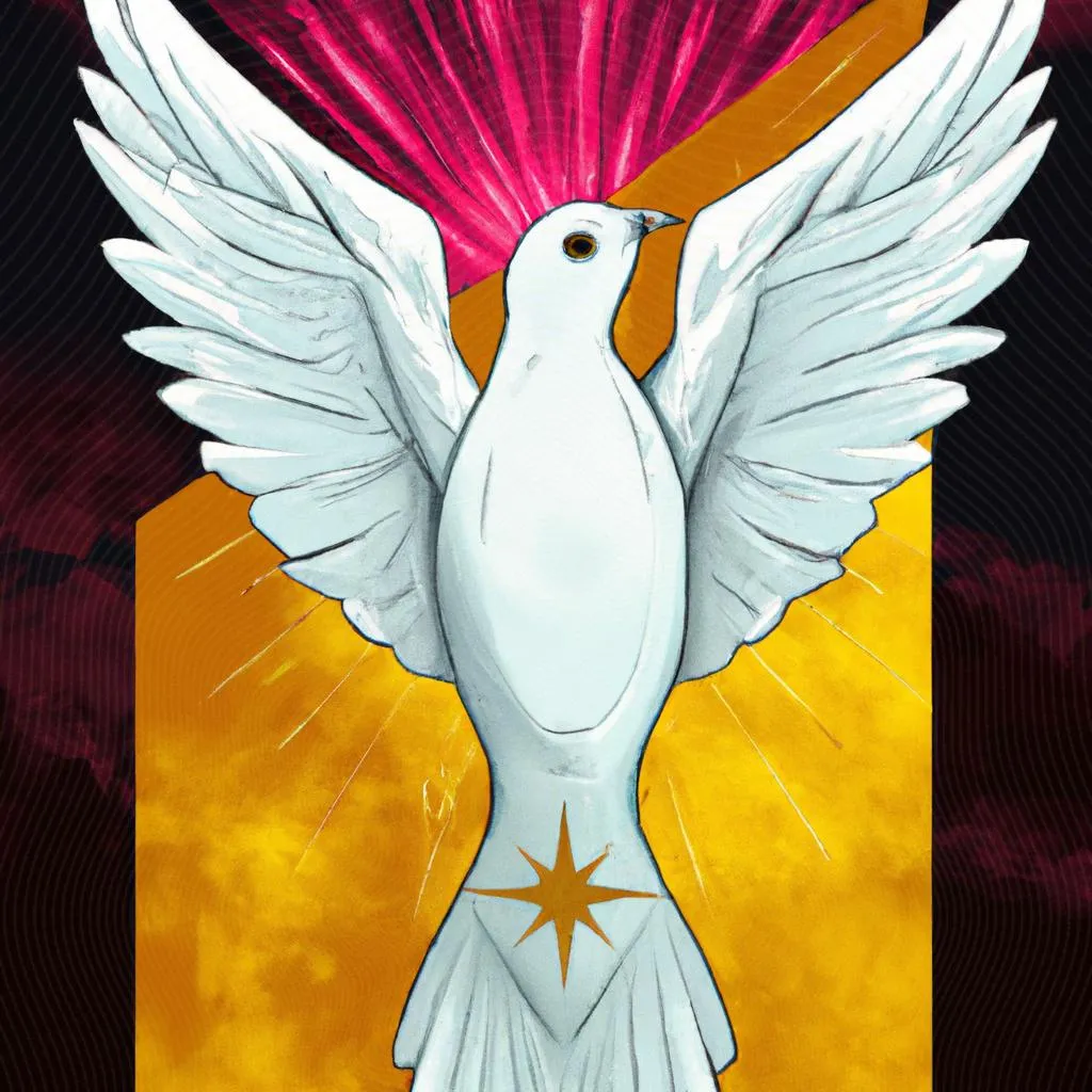 um gráfico ilustrado de imagem da pomba do espirito santo para imprimir