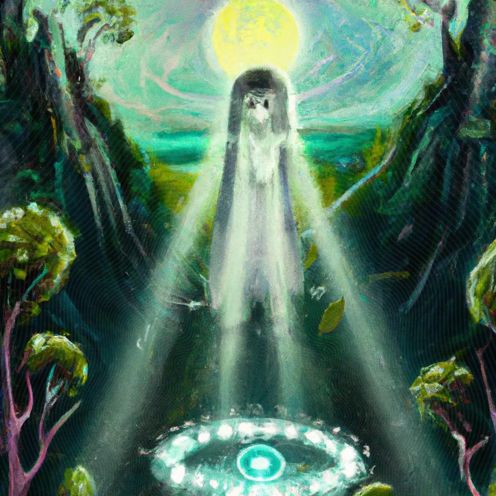 uma pintura figurativa de imagens de espirito santo