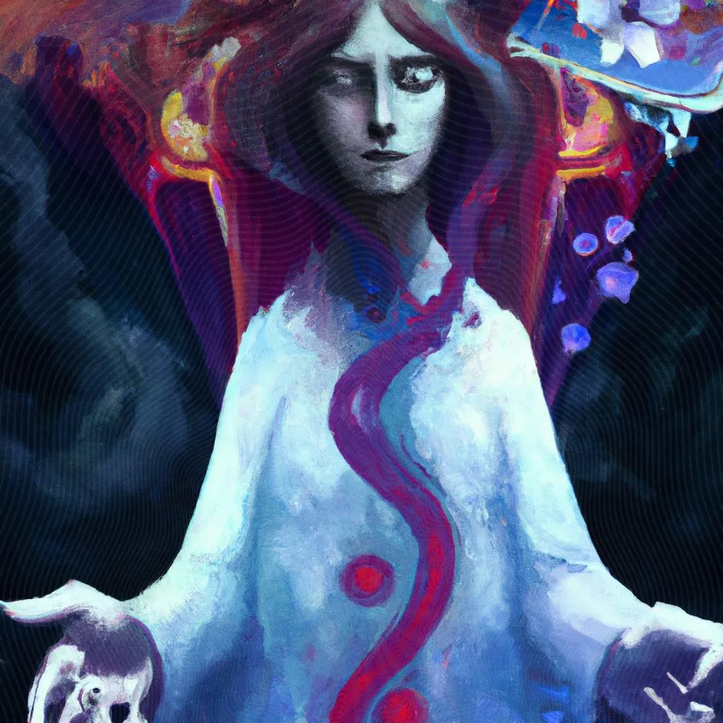uma ilustração gráfica de imagens de espiritos