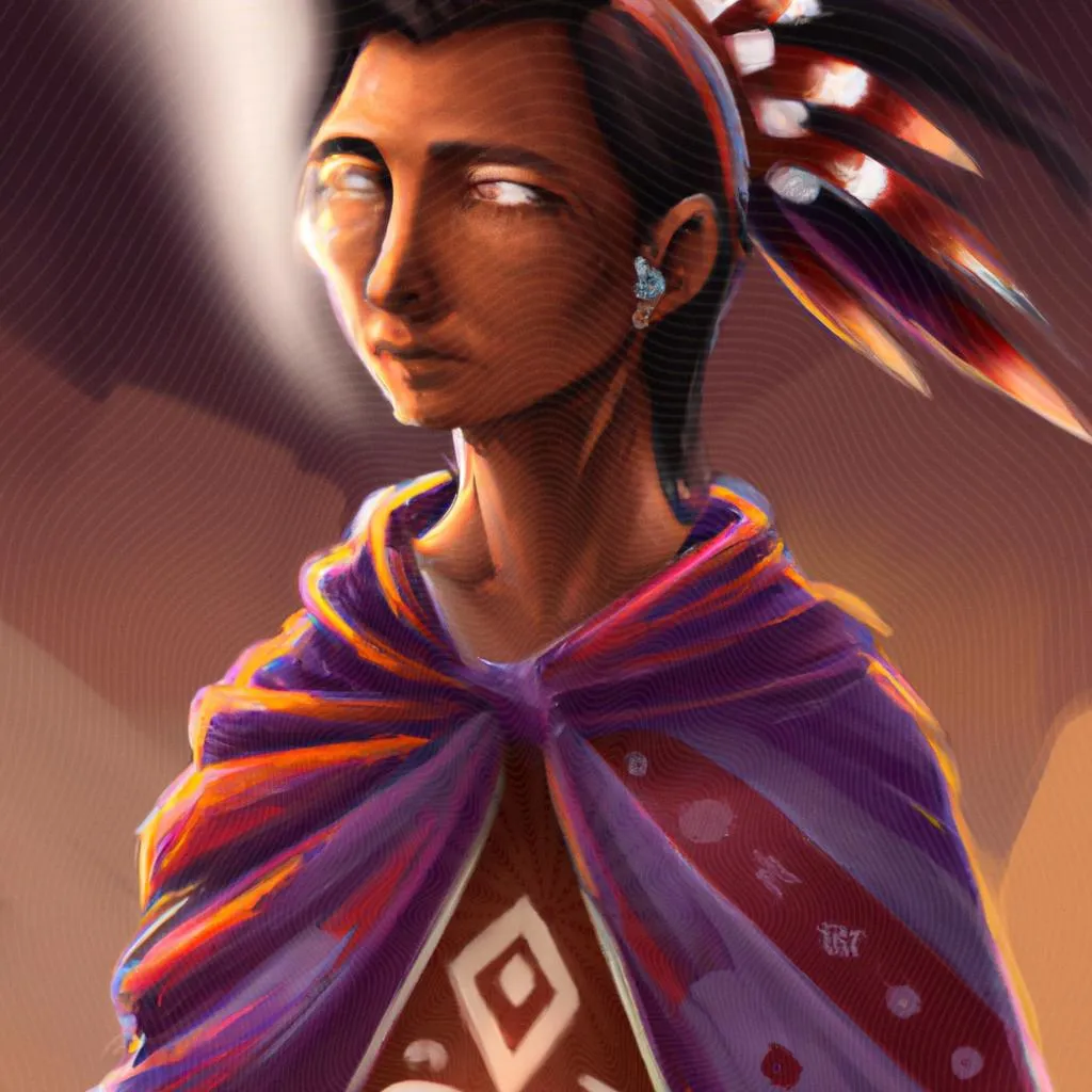 uma arte abstrata sobre índios no espiritismo