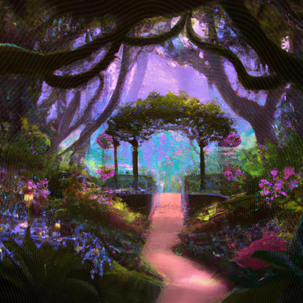 uma pintura figurativa de jardim espirito santo