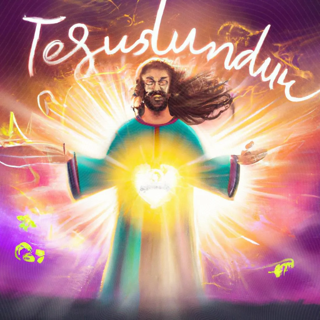 uma escultura ilustrada de jesus manda teu espirito para transformar meu coração
