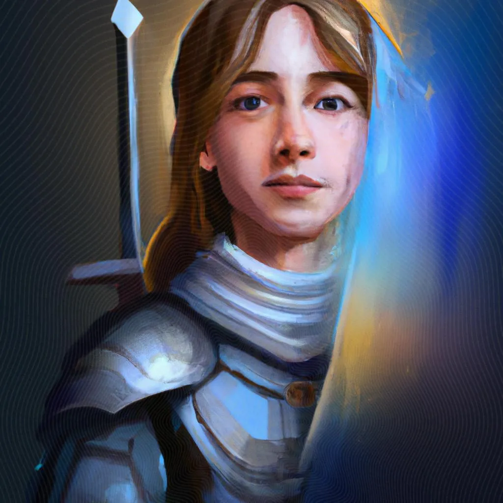 uma ilustração realista de joana d'arc espiritismo