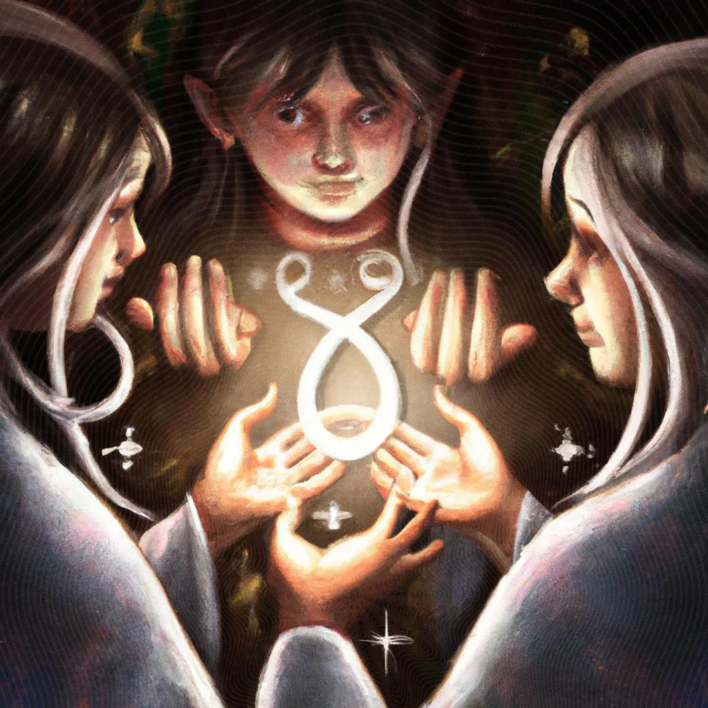 uma arte gráfica sobre laços de família espiritismo