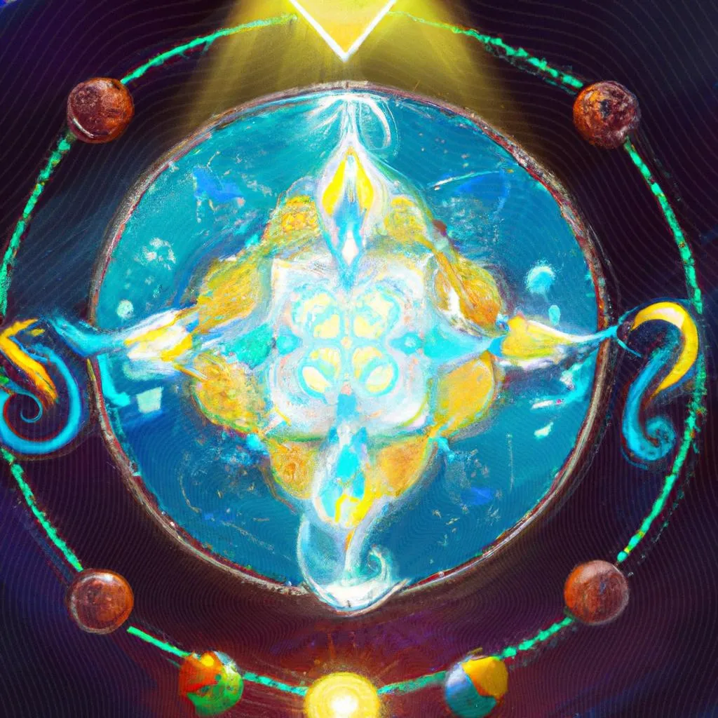 um gráfico ilustrado de mandala do espirito santo