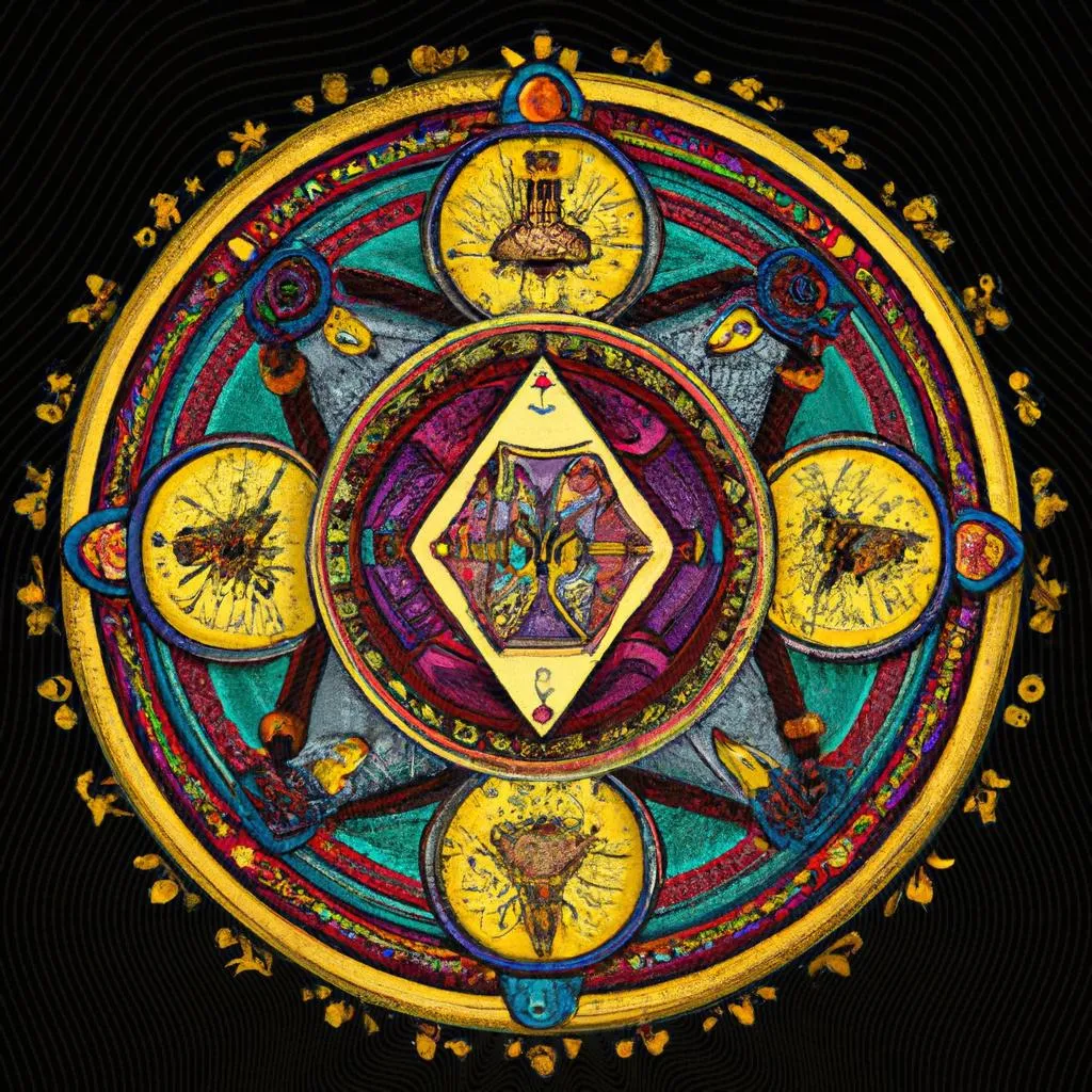 uma imagem simbólica de mandalas divino espirito santo