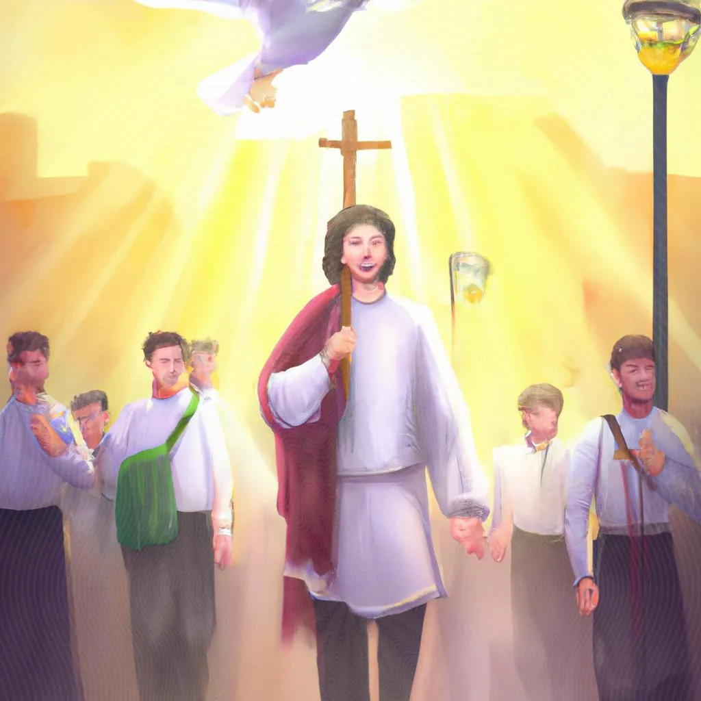 uma arte abstrata sobre marcha para jesus espirito santo