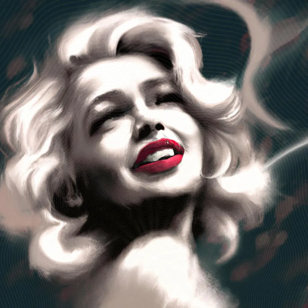 um esquema ilustrado de marilyn monroe espiritismo