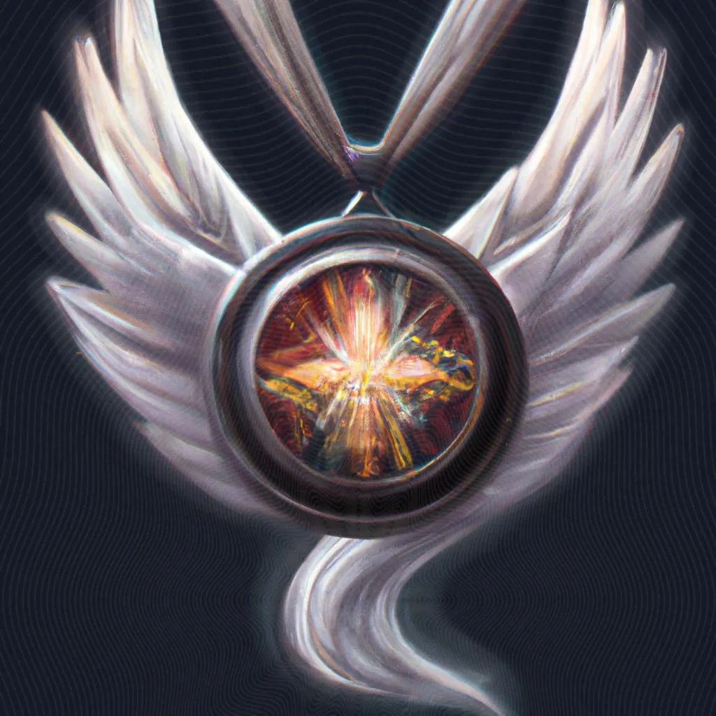 uma imagem em 3D de medalha divino espirito santo
