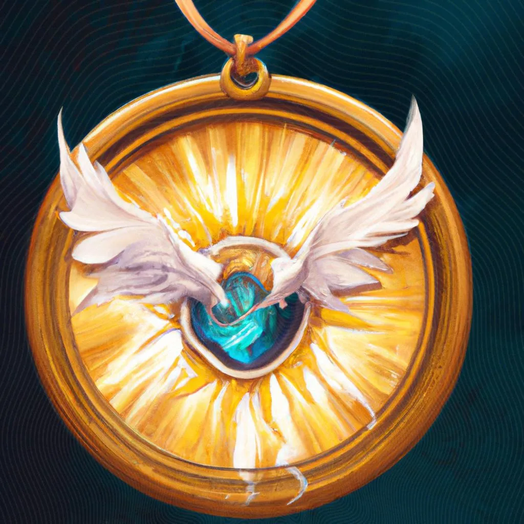 um retrato visual de medalha divino espirito santo