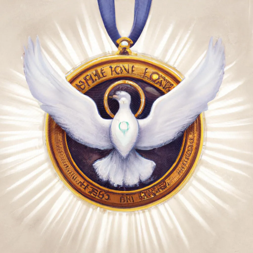Medalhinha do Divino Espírito Santo: O Mistério Revelado 4 um retrato esboçado de medalhinha divino espirito santo