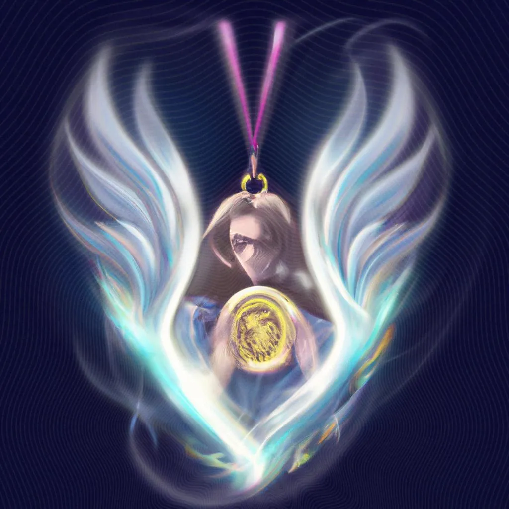 uma ilustração de medalhinha espirito santo
