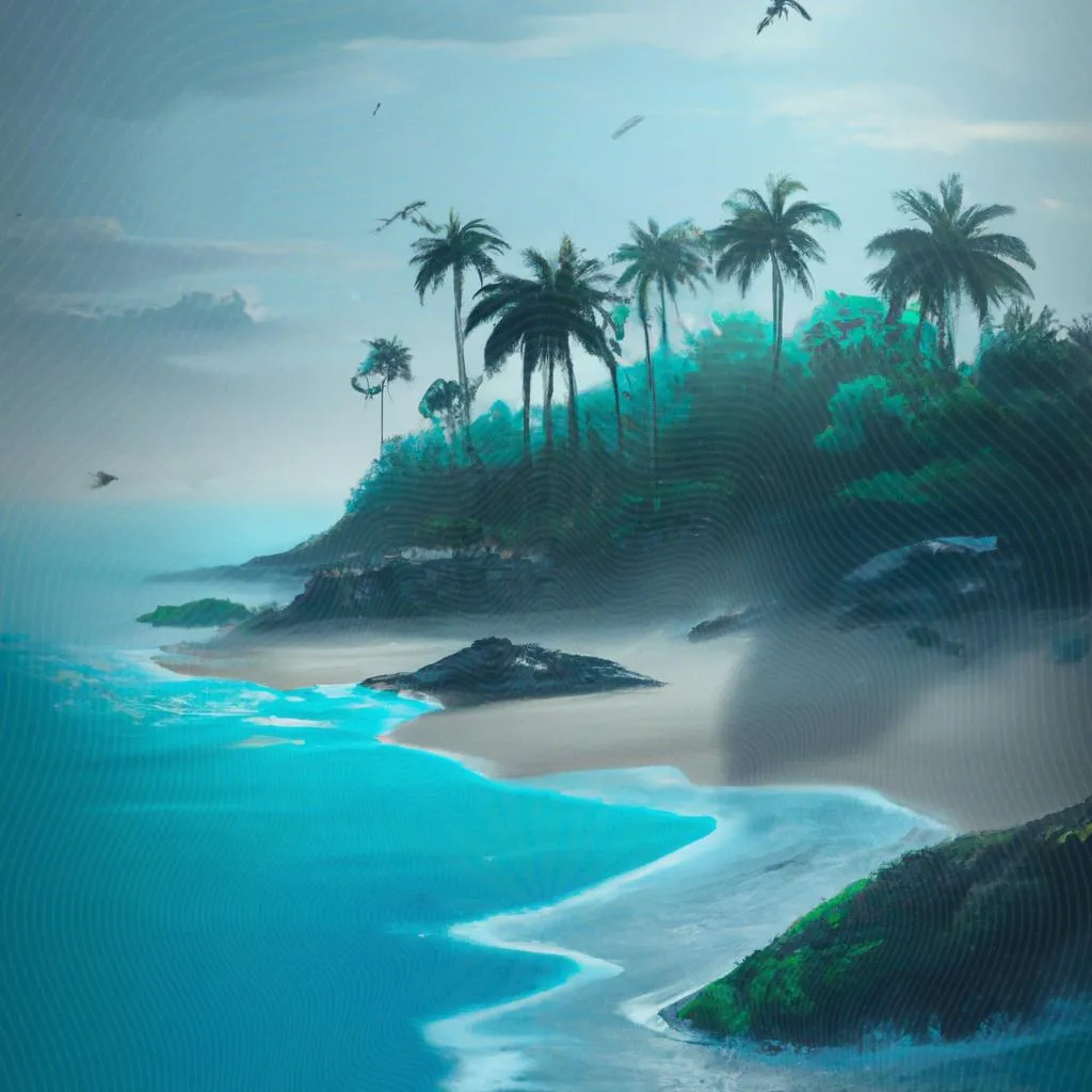 uma arte abstrata sobre melhor praia espirito santo