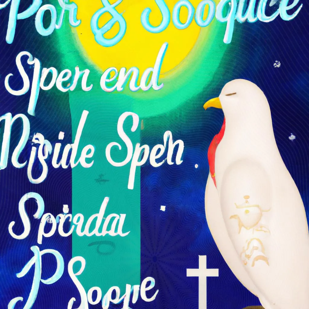 Mensagem de Boa Noite: Receba a Bênção do Espírito Santo! 4 uma imagem pictórica de mensagem de boa noite com o espirito santo