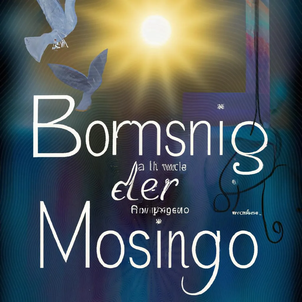 uma pintura figurativa de mensagem de bom dia espirito santo