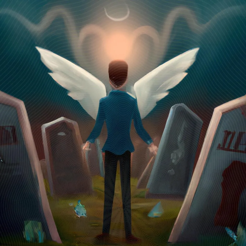 uma cena gráfica de mensagem de finados espirita