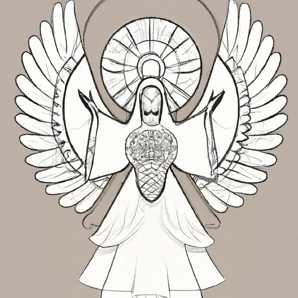 uma caricatura de molde divino espirito santo png
