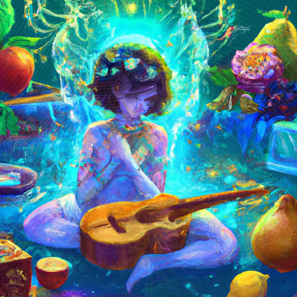 um desenho arquitetônico sobre musica frutos do espirito