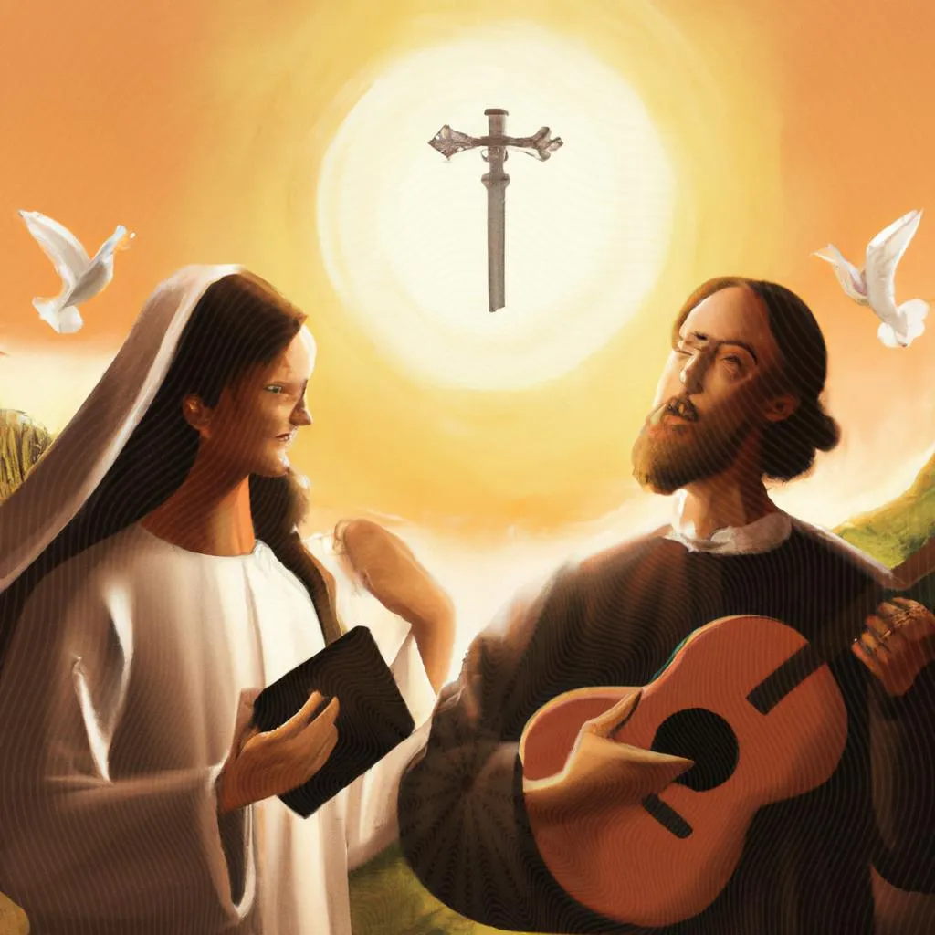 uma composição ilustrativa de musicas catolicas do espirito santo