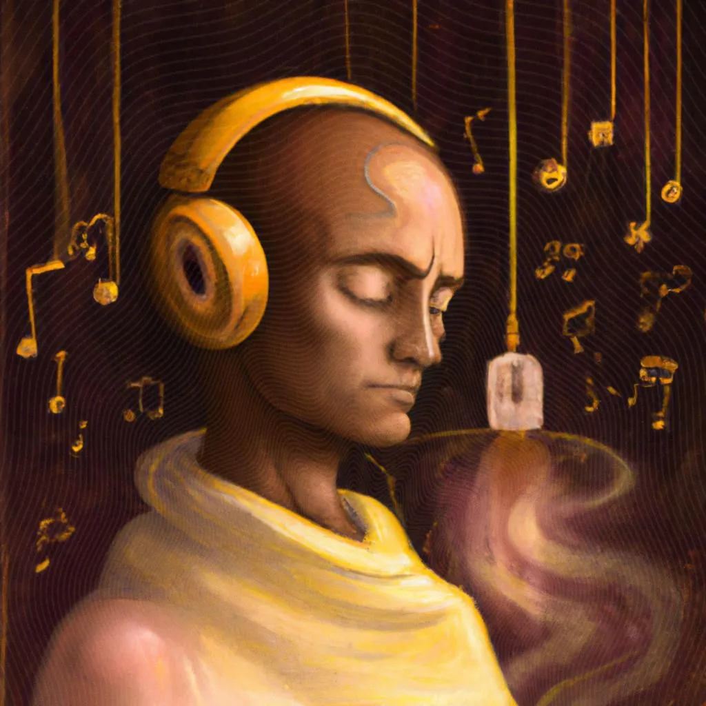 uma ilustração gráfica de musicas espirita para ouvir