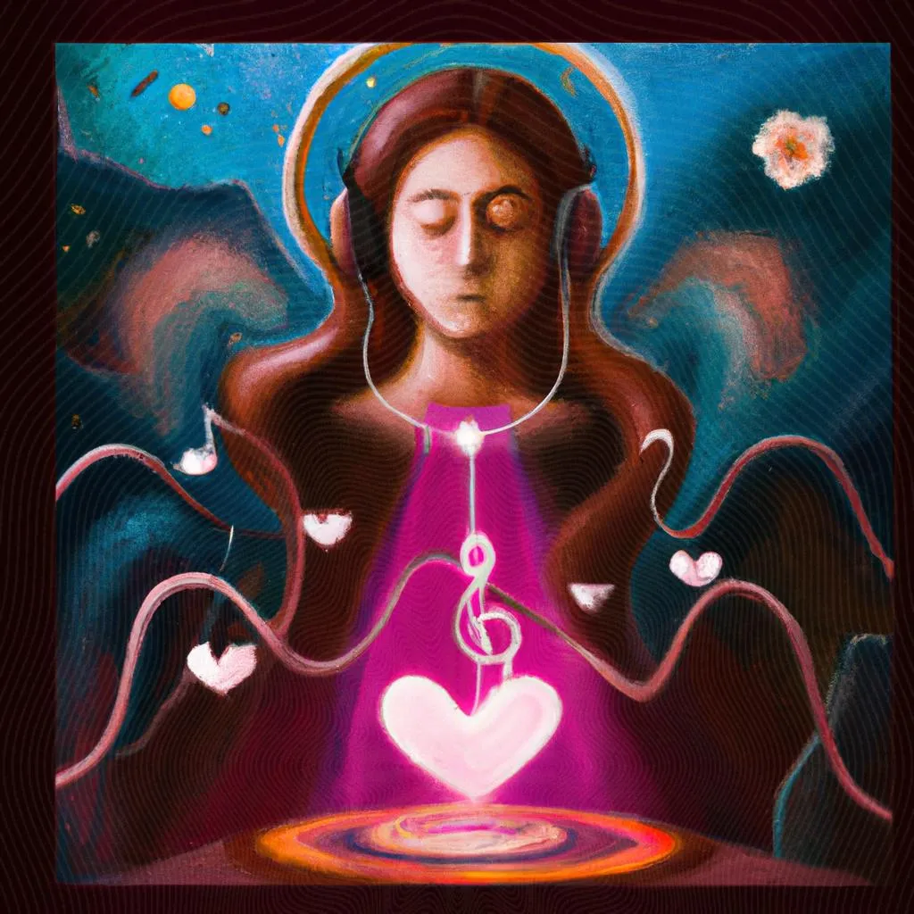 uma pintura a óleo sobre musicas espiritas para acalmar o coração