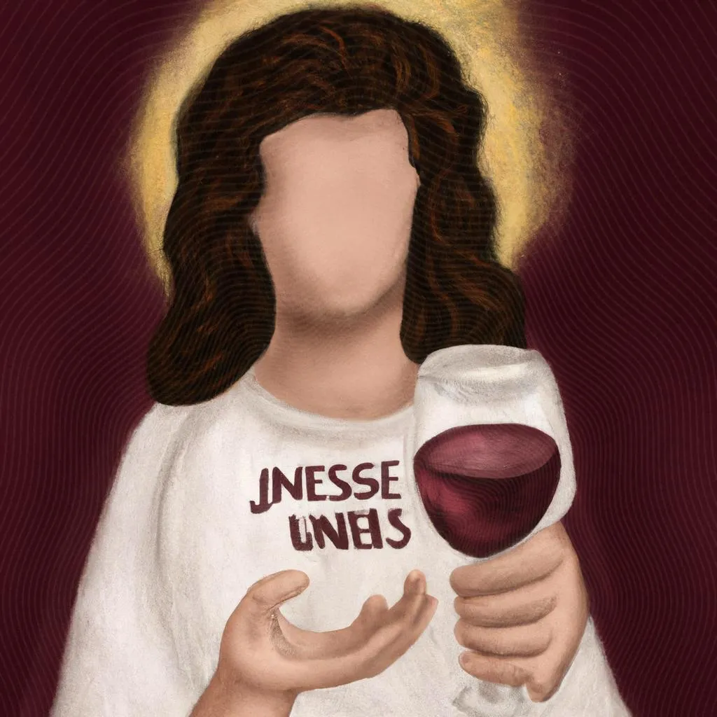 uma pintura a óleo sobre não vos embriagueis com vinho mas enchei-vos do espirito santo