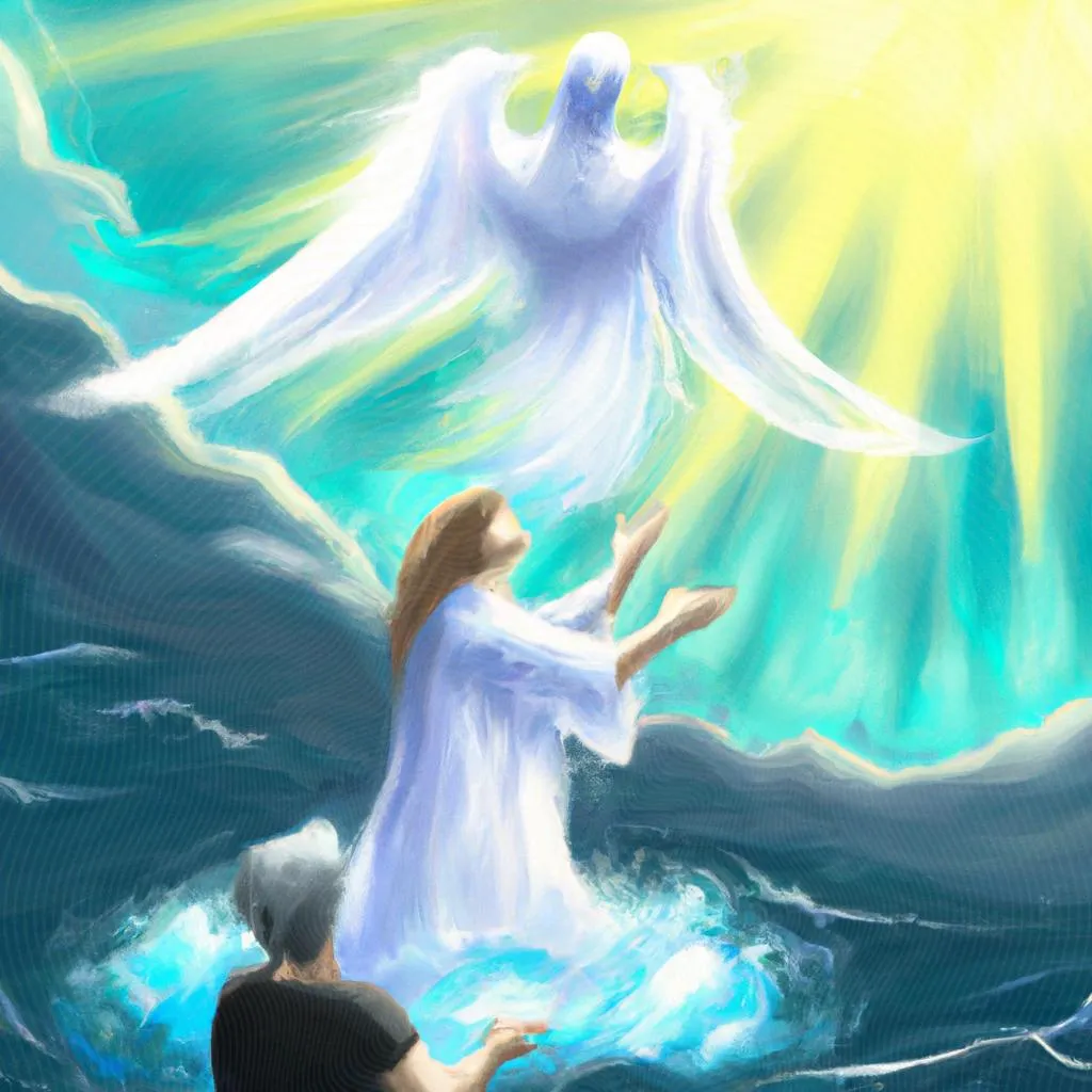 uma ilustração de o batismo no espirito santo