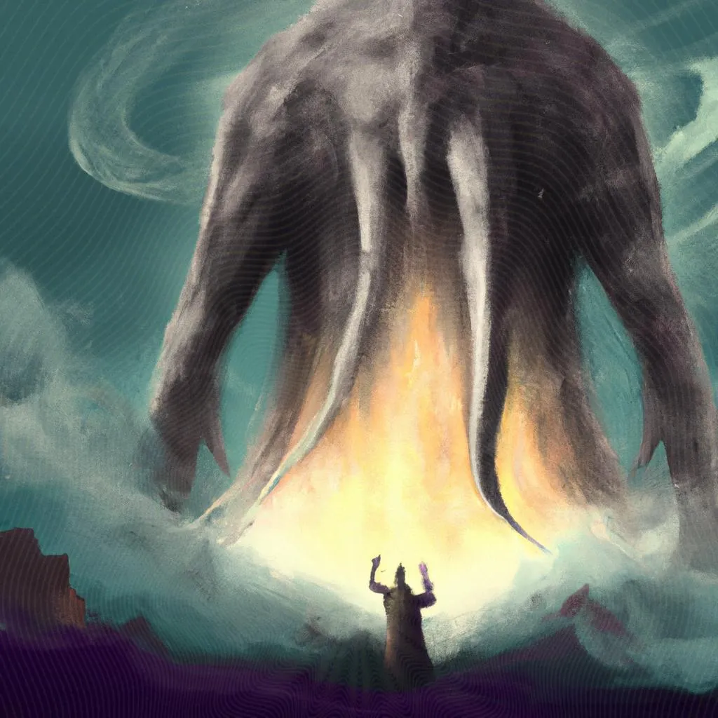 uma imagem impressionista de o gigante acordou significado