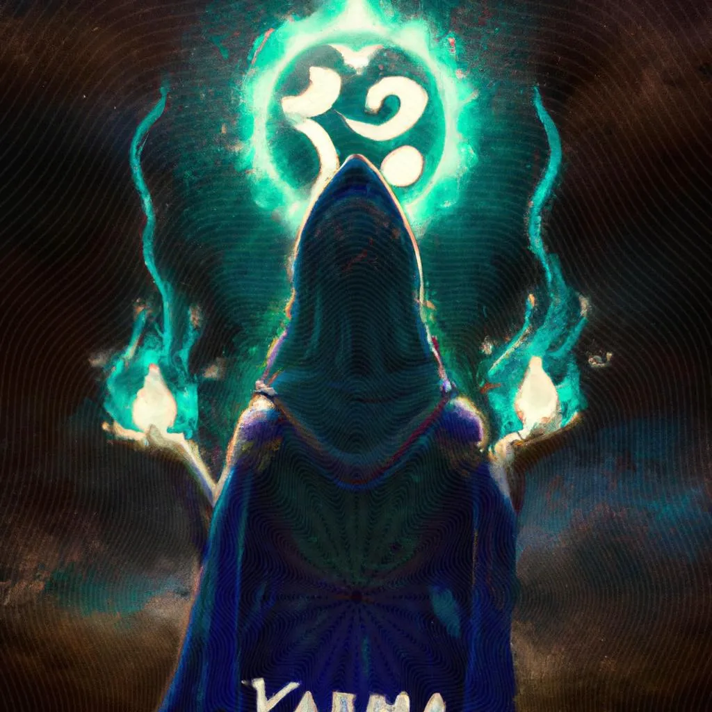 uma arte em gravura de o karma vem significado