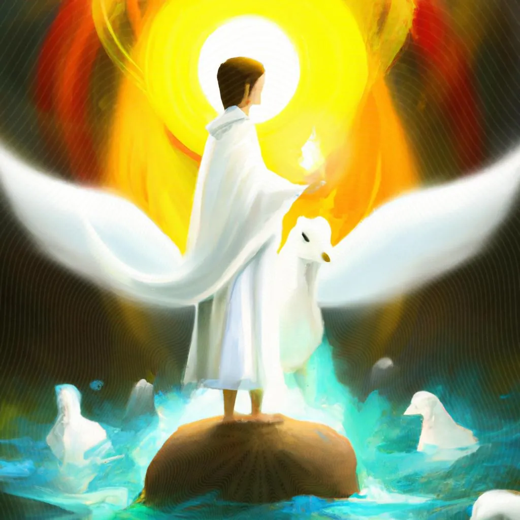 uma ilustração de o que é batismo com espirito santo