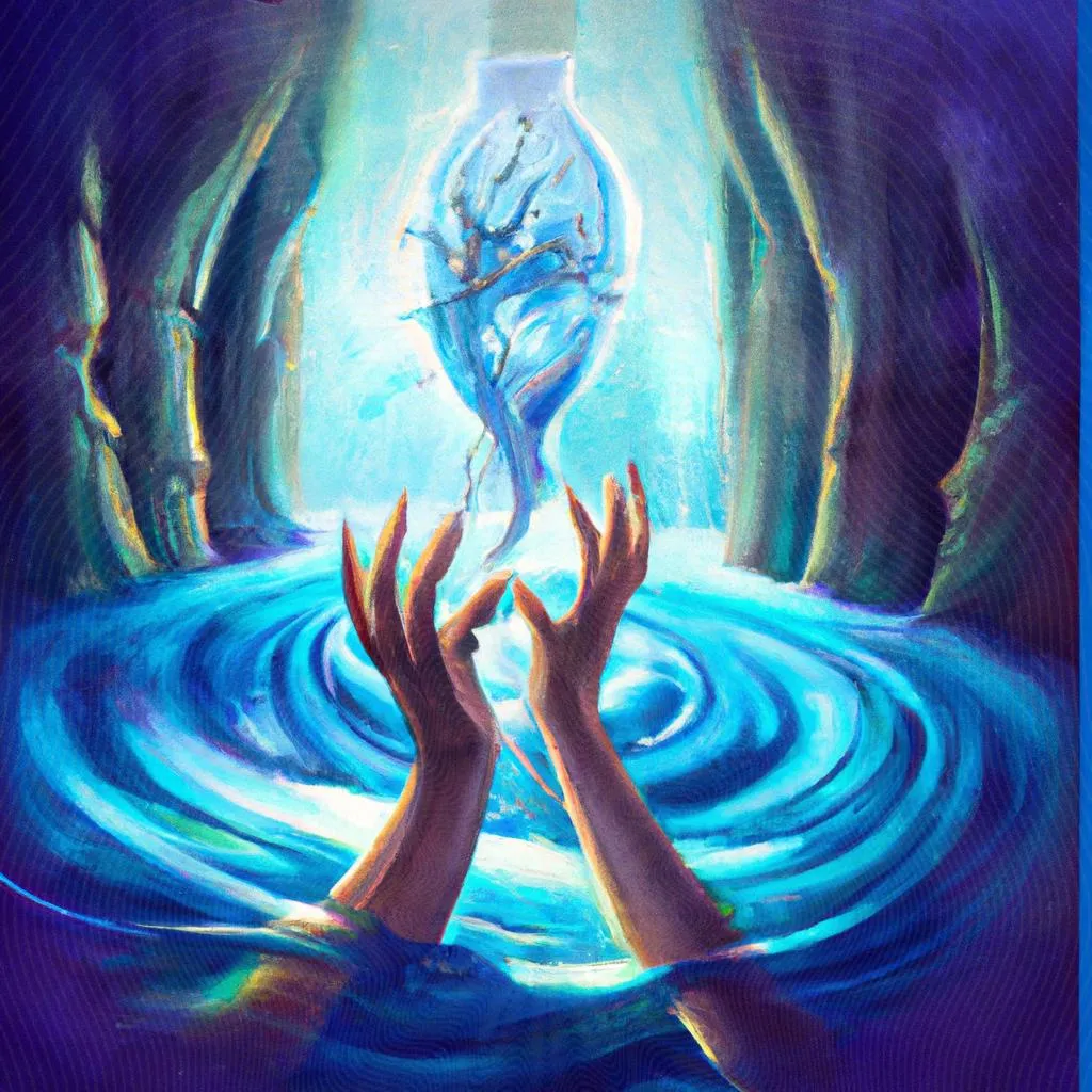 um desenho artístico sobre o que é nascer da agua e do espirito