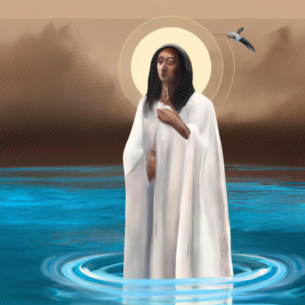 uma obra de arte ilustrativa de o que é o batismo no espirito santo