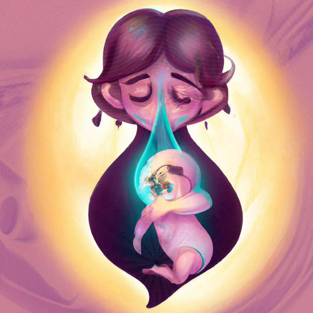 O Mistério Desvendado: Bebê Chorando na Barriga Significa Algo? 4 uma ilustração realista de o que significa bebê chorando dentro da barriga espiritismo