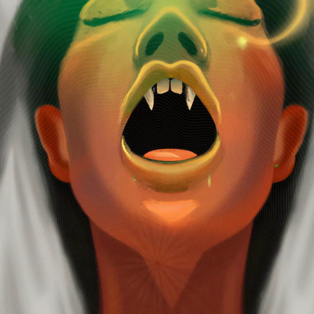 uma pintura a óleo sobre o que significa o bocejo no espiritismo