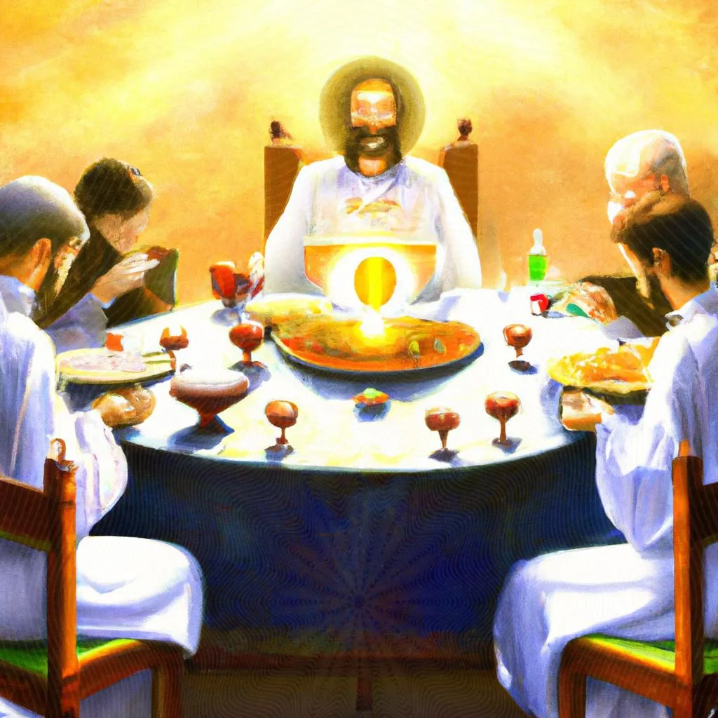 uma obra de arte ilustrativa de o significado da santa ceia