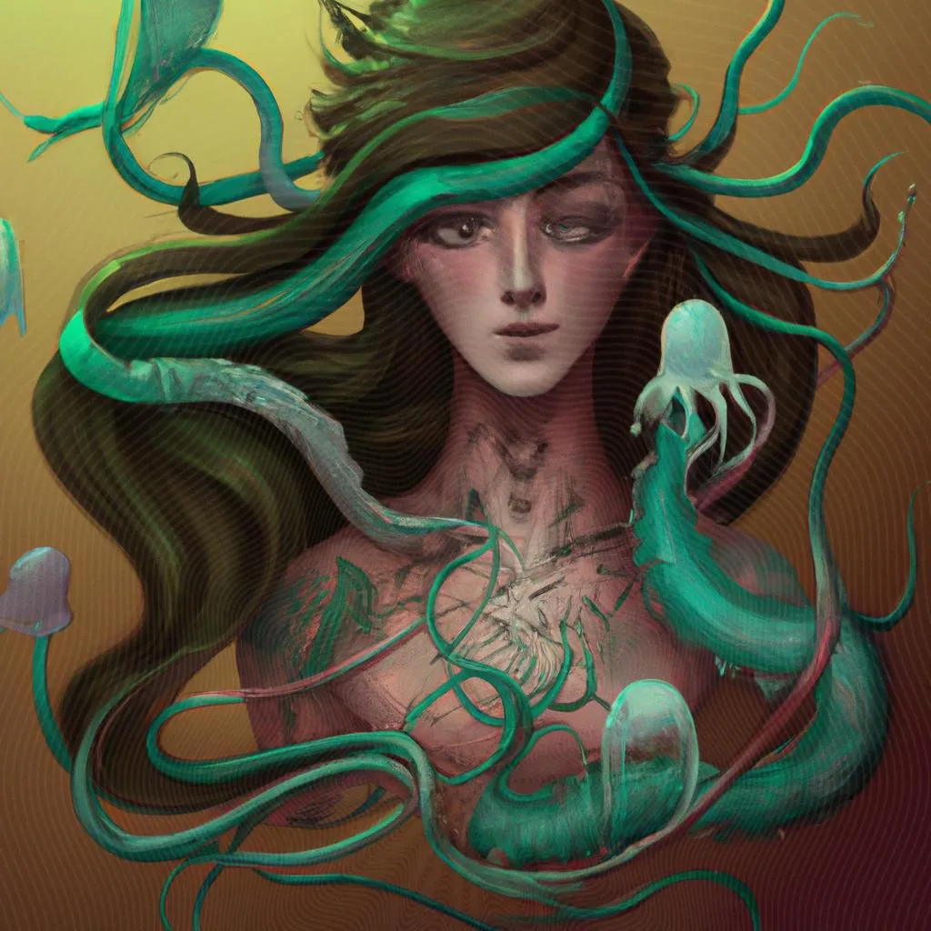 um desenho sobre o significado da tatuagem de medusa