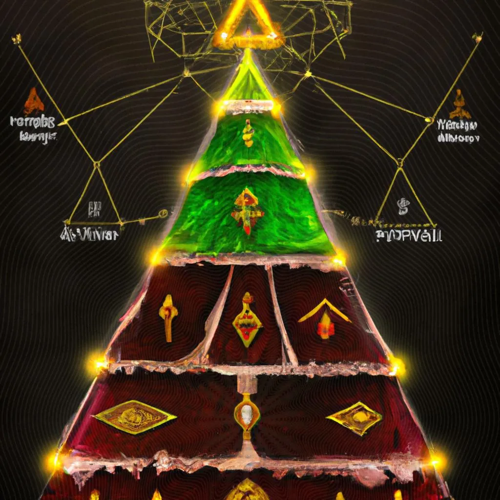 uma cena ilustrada de o significado de árvore de natal