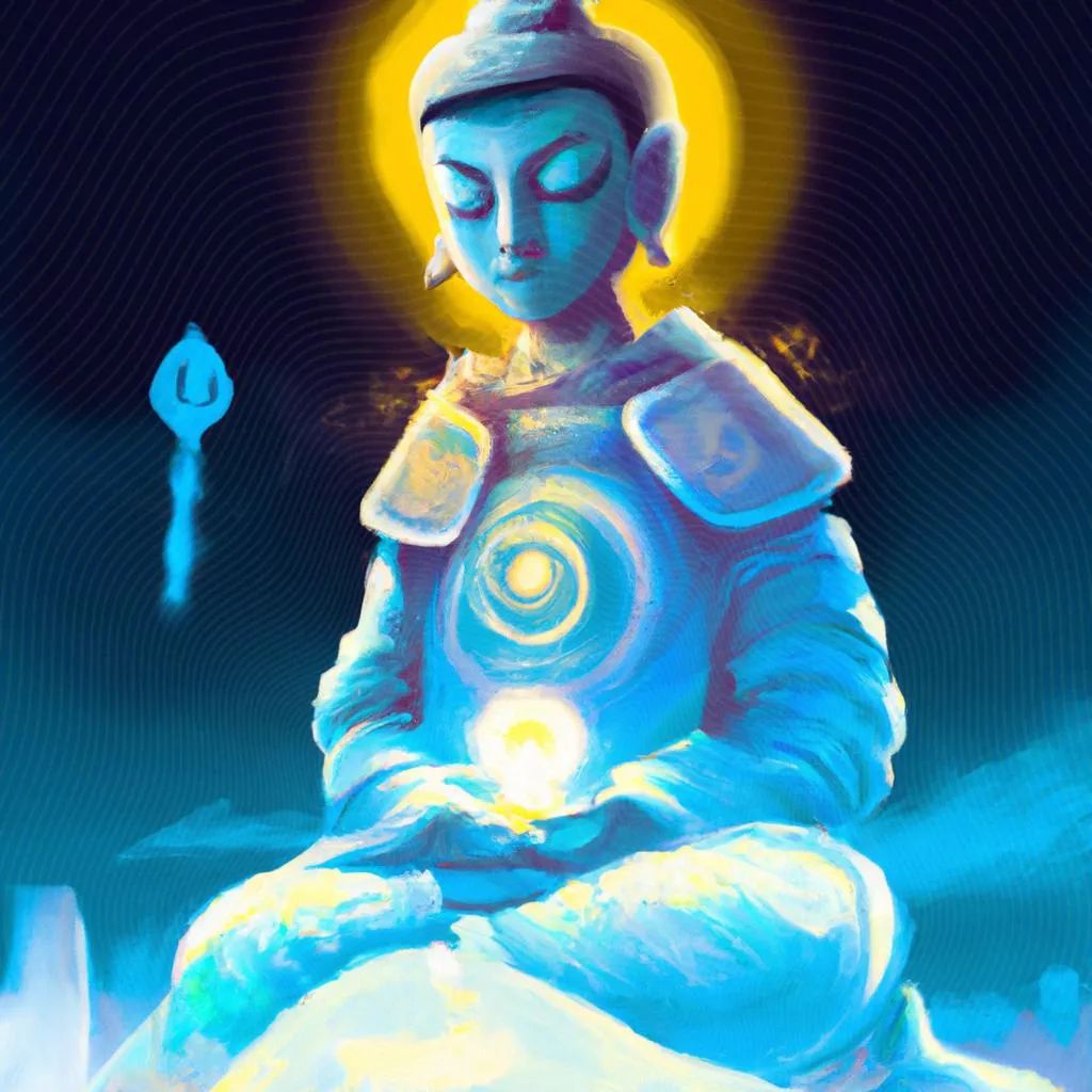 uma figura desenhada de o significado de buda