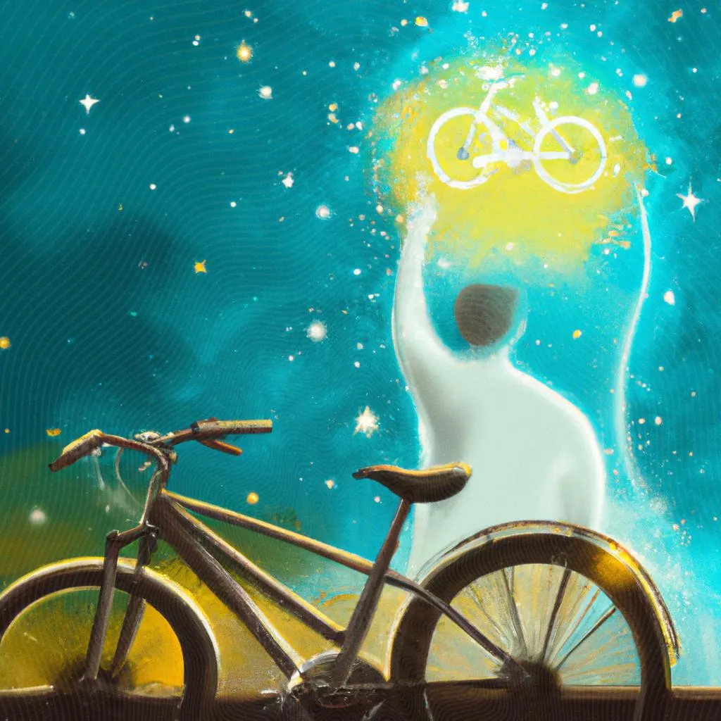 Desvende os mistérios: O Significado de Sonhar com Bicicleta 3 uma arte gráfica sobre o significado de sonhar com bicicleta
