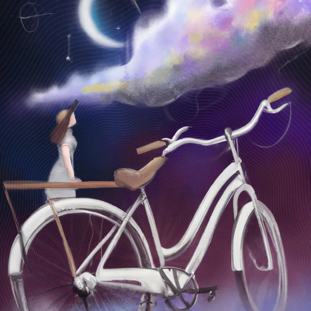 Desvende os mistérios: O Significado de Sonhar com Bicicleta 2 uma arte abstrata sobre o significado de sonhar com bicicleta