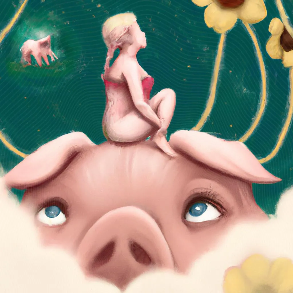 um esquema ilustrado de o significado de sonhar com porcos