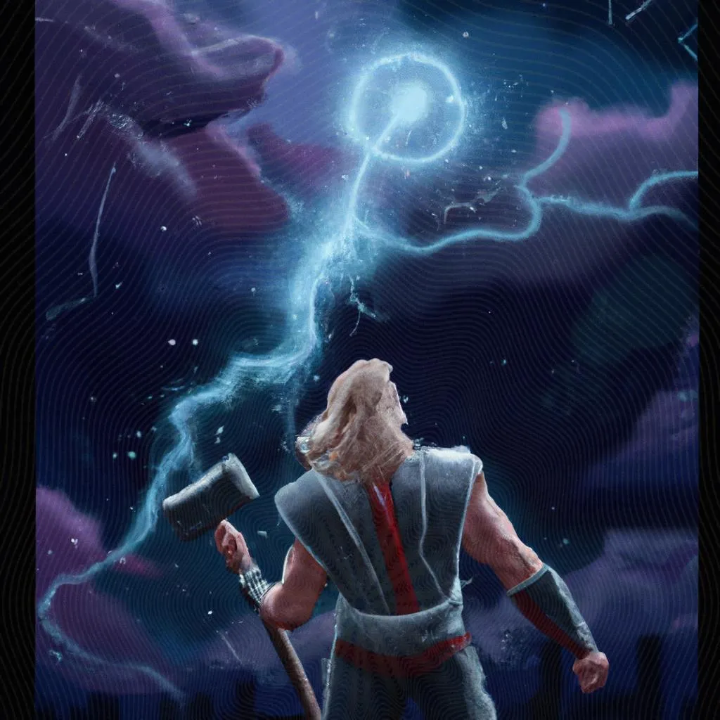 uma pintura figurativa de o significado de thor