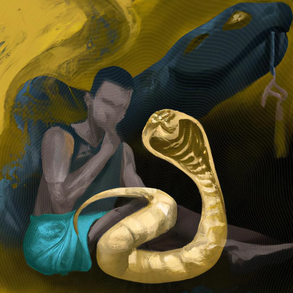 um design visual de o significado sonhar com cobra preta