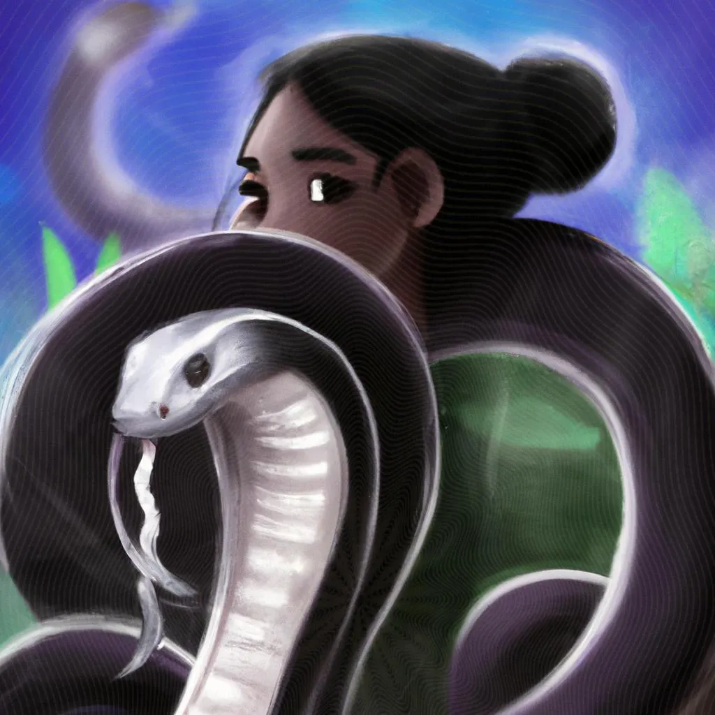 uma aquarela sobre o significado sonhar com cobra preta