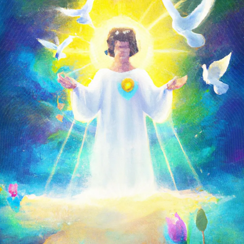 uma composição gráfica de oh espirito santo fonte de todo amor