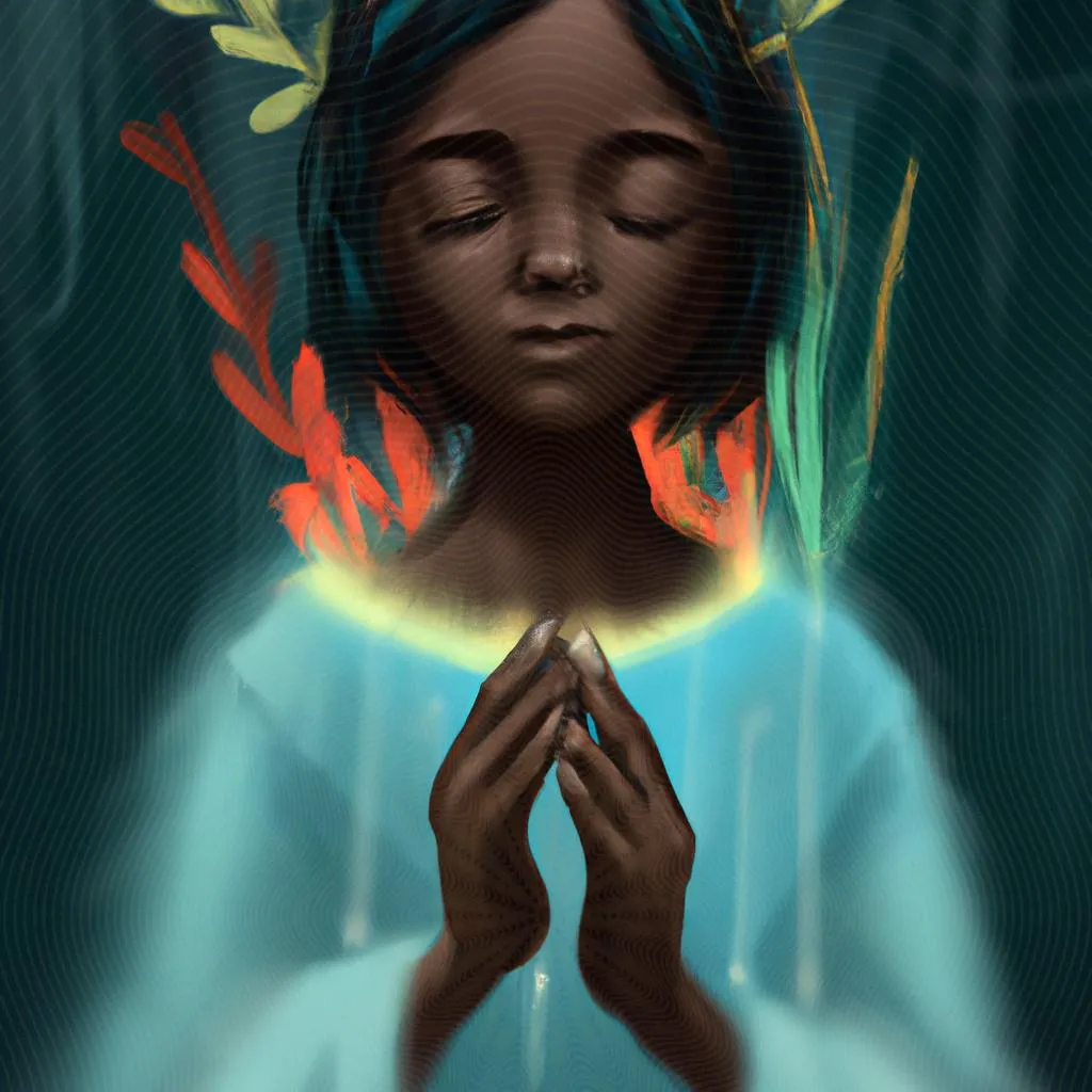 uma arte abstrata sobre oração para dar passe espirita