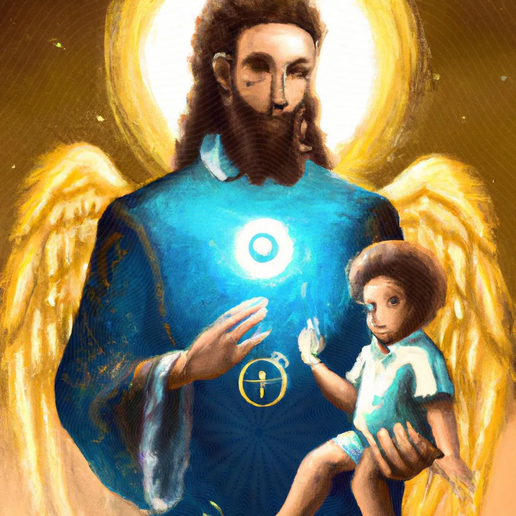Pai, Filho e Espírito Santo: O Simbolismo Divino em uma Trindade Sagrada 2 uma imagem pictórica de pai filho e espirito santo simbolo